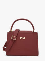 Sac  Main Magnolia Cuir Nathan baume Rouge eden 3