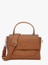 Sac Bandoulire Charlene Cuir Nathan baume Marron event 9