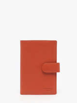 Portefeuille Cuir Hexagona Orange confort 467282