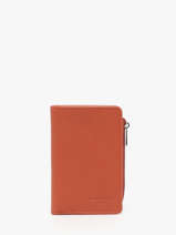 Portefeuille Cuir Hexagona Orange confort 468429