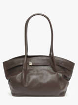 Schoudertas Caviar Leder Milano Bruin caviar CA25062