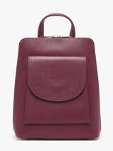 Sac  Dos Et paule Milano Rouge caviar CA240615
