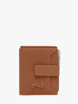 Porte-cartes Porte-monnaie Cuir Nathan baume Marron original n 102N