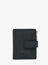 Porte-cartes Porte-monnaie Cuir Nathan baume Bleu original n 102N