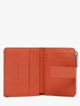 Kaarthouder Met Portemonnee Leder Nathan baume Oranje original n 102N-vue-porte