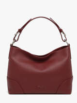 Sac Port� �paule Tango Bis Cuir Nathan baume Rouge nathan 52