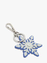 Porte-clefs Cuir Nathan baume Bleu original n 719N-vue-porte