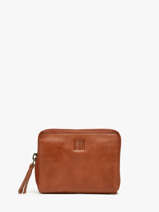 Porte-monnaie Texas Cuir Biba Marron heritage BT11
