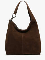 Sac Port paule Leather Cuir Biba Marron leather JAP2L