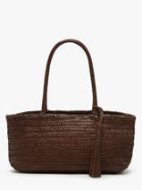 Sac Port paule Heritage Cuir Biba Marron heritage PER10L