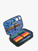 Trousse Rempli 1 Compartiment Jeune premier Vert daydream boys B-vue-porte