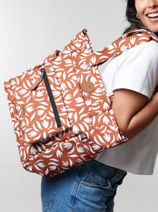 Schoudertas A4 Formaat Adventurer Gerecycleerd Polyester Cabaia Oranje adventurer TOTEBAGM-vue-porte