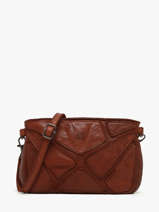 Sac Port paule Heritage Cuir Biba Marron heritage DON1L
