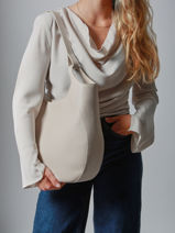 Longchamp Le foulonn� Besace Blanc-vue-porte