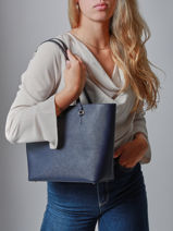 Schoudertas Medium Karly Leder Lauren ralph lauren Blauw karly 31924351-vue-porte