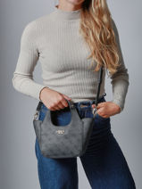 Cross Body Tas Calista Guess Zwart calista SG733475-vue-porte