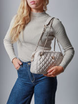 Sac Port paule Giully Guess Gris giully QG967308-vue-porte