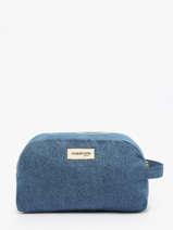 La Trousse De Toilette Hermel Coton Recycl Rivedroite Bleu timeless HERMETIM
