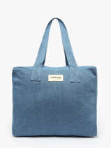 Le Sac Port� �paule A4 C�lestins Coton Recycl� Rivedroite Bleu timeless CELESTIM