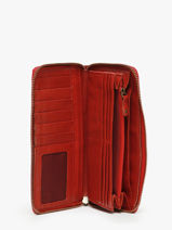 Portefeuille Leder Biba Rood heritage BT10-vue-porte