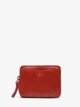 Porte-monnaie Texas Cuir Biba Rouge heritage BT11