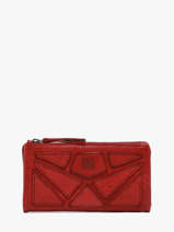 Portefeuille Cuir Biba Rouge heritage DON4L