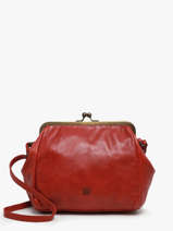Sac Bandoulire Heritage Cuir Biba Rouge heritage BT22