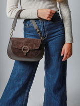 Sac Bandoulire Velvet Caviar Cuir Milano Marron velvet caviar VC25069-vue-porte