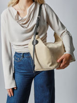 Longchamp Besace longchamp toile Besace Beige-vue-porte