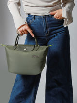 Longchamp Le pliage green Sac port� main Vert-vue-porte