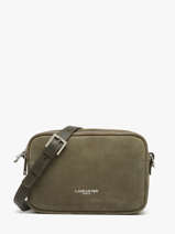 Sac Bandouli�re Suede Cuir Lancaster Vert suede 65