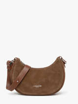Sac Bandoulire Suede Cuir Lancaster Marron suede 81