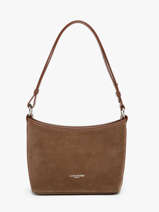 Sac Bandoulire Suede Cuir Lancaster Marron suede 80