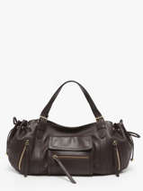 Sac Port� �paule Icone Cuir Gerard darel Marron icone DCS30410