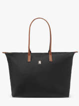Schoudertas Popette Nylon Tommy hilfiger Zwart popette AW17996