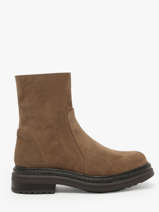 Bottines En Cuir Aliwell Marron women A0407