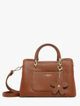 Sac Bandouli�re Grained Flora & co Marron grained H6931