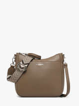 Sac Bandouli�re Grained Flora & co Marron grained F8575