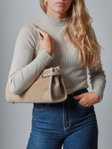 Sac Port� �paule Velvet Caviar Milano Beige velvet caviar VC25062-vue-porte