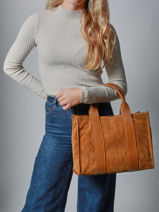 Handtas Velvet Caviar Milano Bruin velvet caviar VC25063-vue-porte