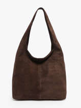 Sac Port� �paule Velvet Cuir Milano Marron velvet VE25065