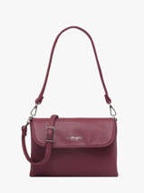 Sac Bandouli�re Grained Flora & co Rouge grained H9158