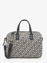 Sac Port Main Th Jacquard Polyester Recycl Tommy hilfiger Bleu th jacquard AW17633