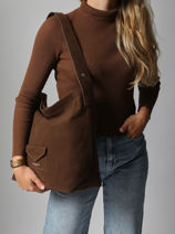 Sac Port� �paule Su�dine Kba Lancaster Rouge suedine kba 62-vue-porte