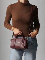 Sac Bandoulire Milano Ana Cuir Lancaster Violet milano ana 101-vue-porte