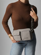 Sac Bandoulire Basic Pocket Polyester Lancaster Gris basic pocket 91-vue-porte