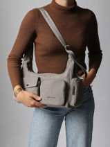 Sac Bandoulire Basic Pocket Basic Pocket Lancaster Gris basic pocket 92-vue-porte