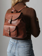 Sac  Dos Toscane Hexagona Marron toscane 579735-vue-porte