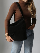 Sac Port paule Sudine Kba Lancaster Noir suedine kba 62-vue-porte