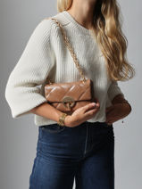 Sac Nano Moon En Cuir Vanessa bruno Marron moon 84V40326-vue-porte